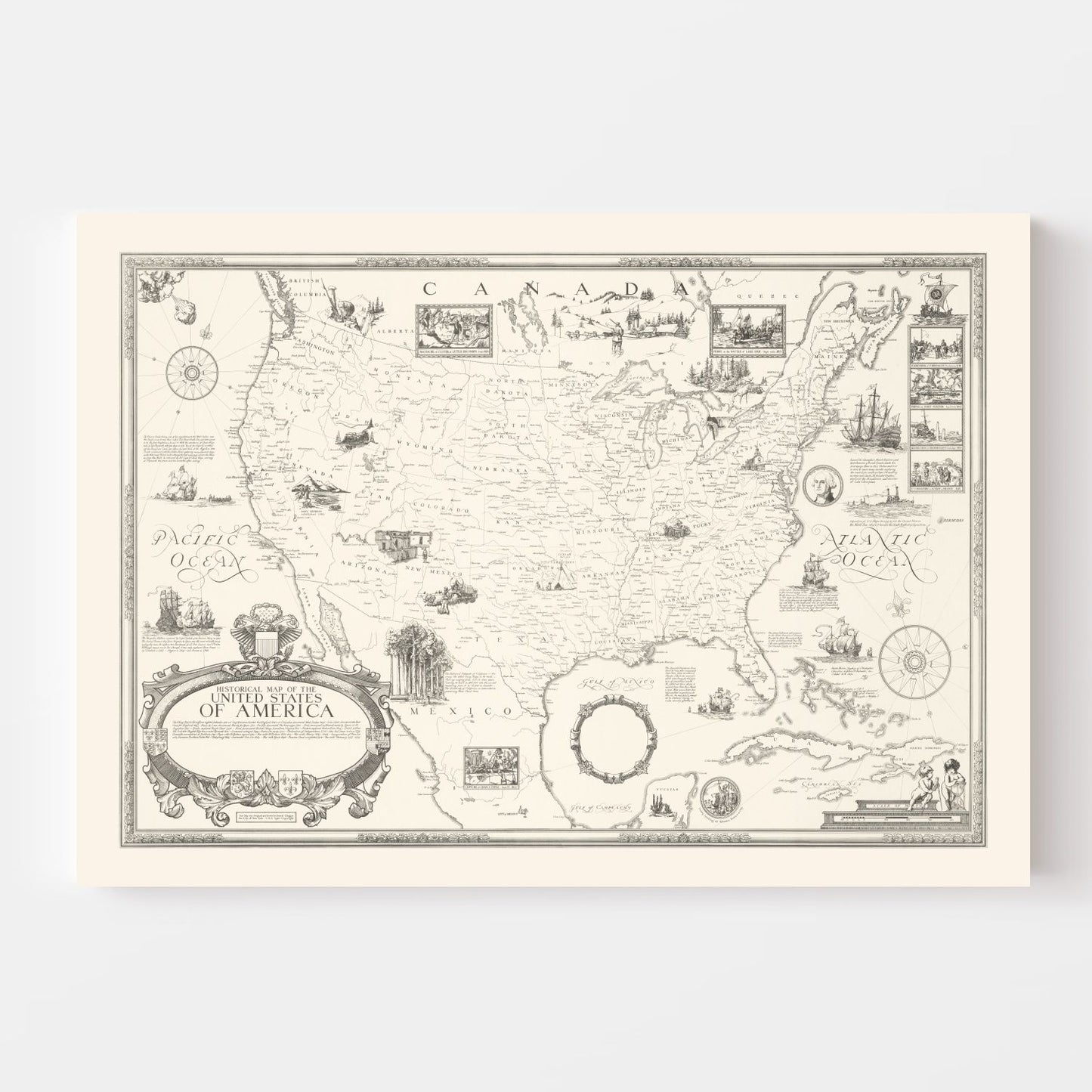 Vintage Map of the United States, 1926