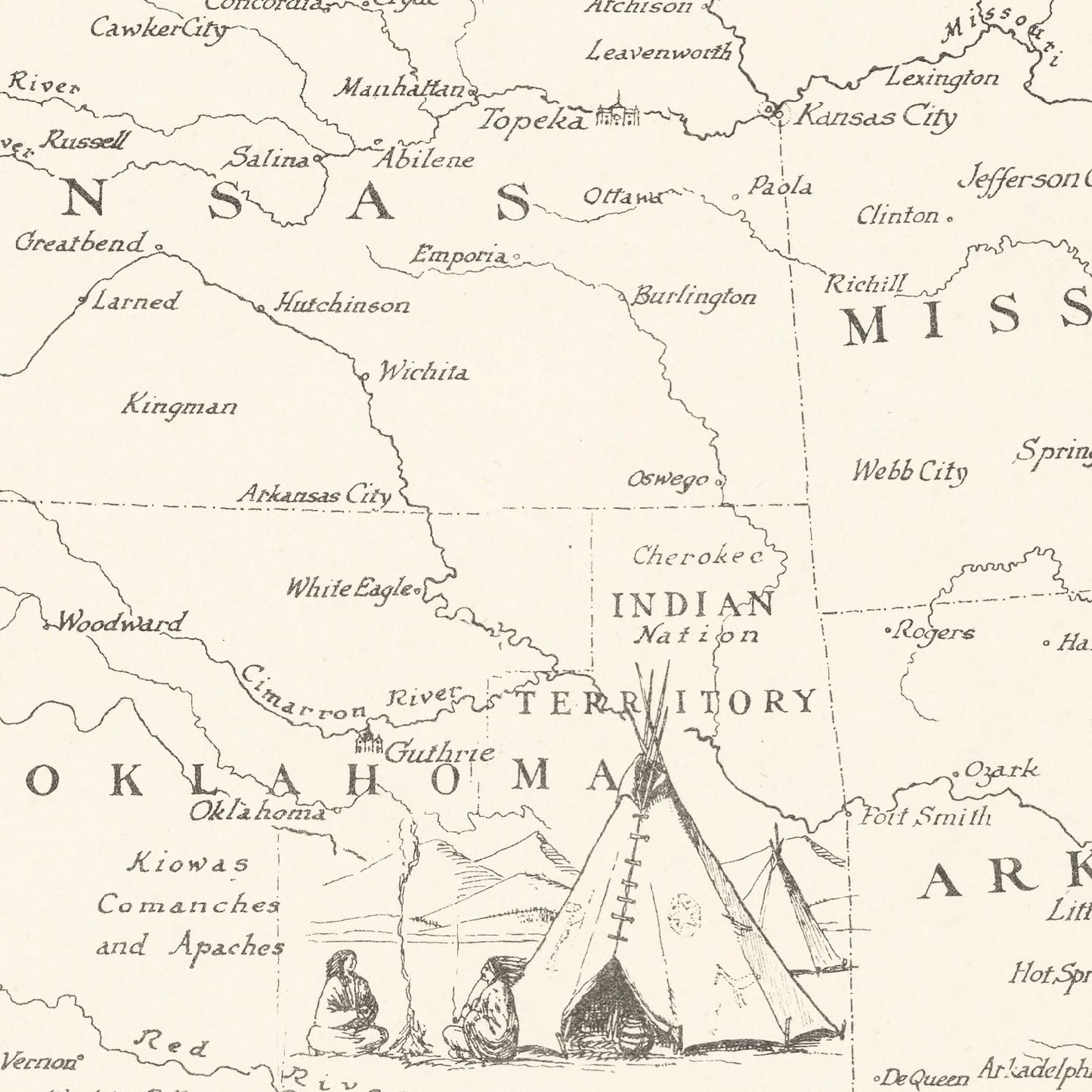 Vintage Map of the United States, 1926