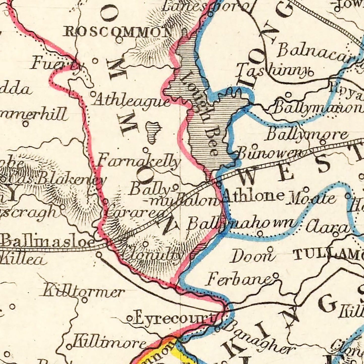 Vintage Map of Ireland, 1851