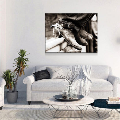 Cowboy Boots And Spurs Canvas Wall Art