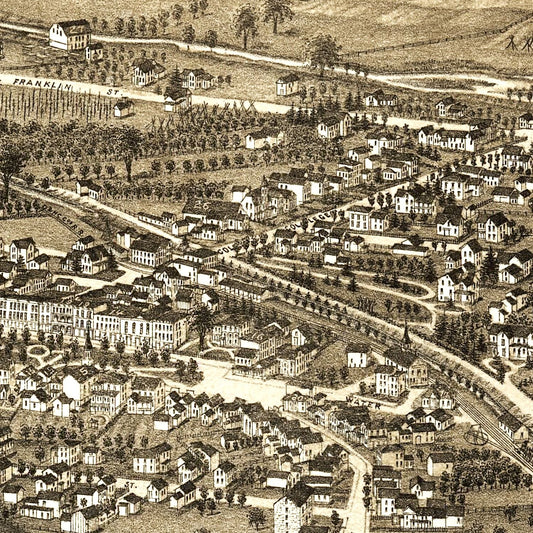 Vintage Map of Clinton, New York 1885