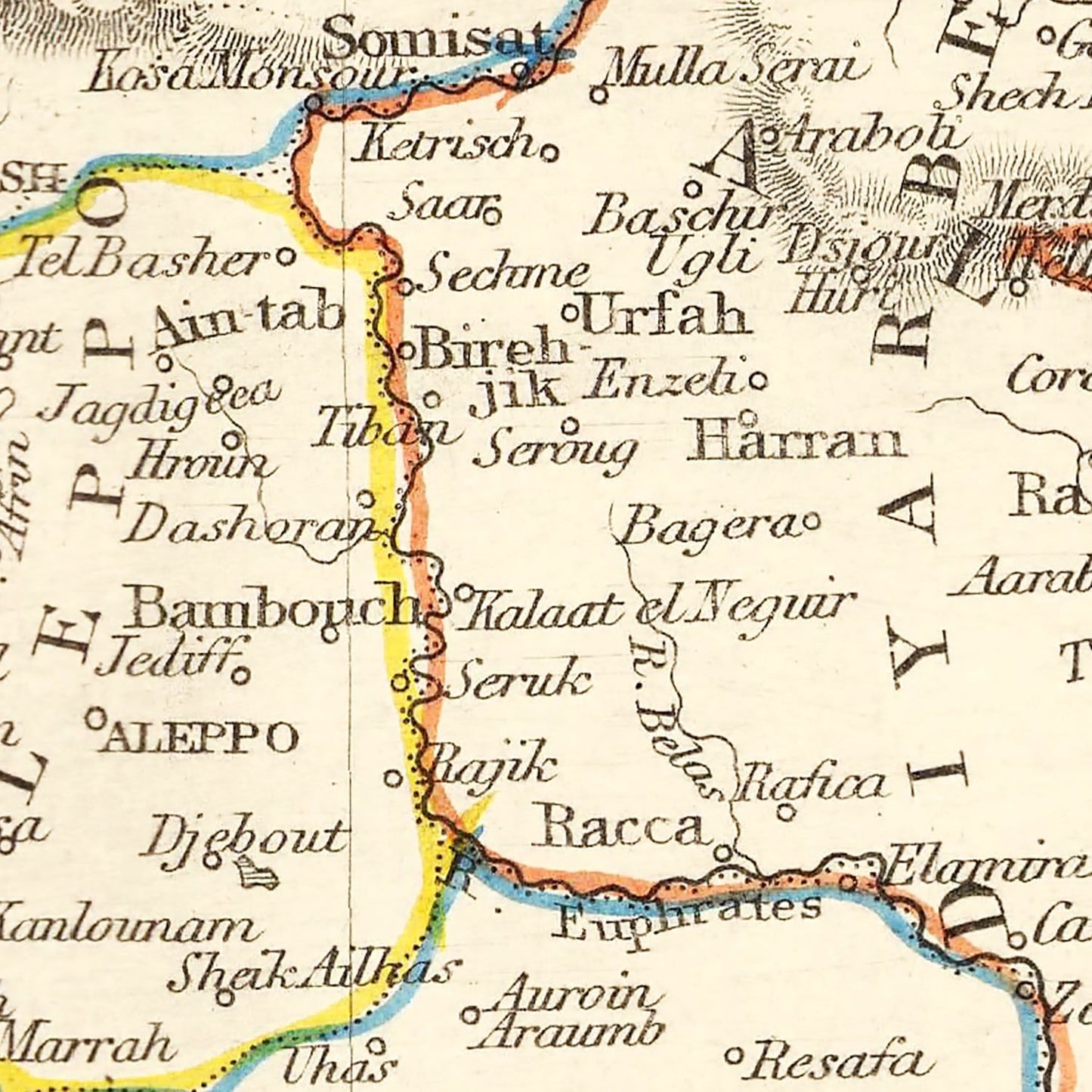 Vintage Map of Turkey in Asia, 1851