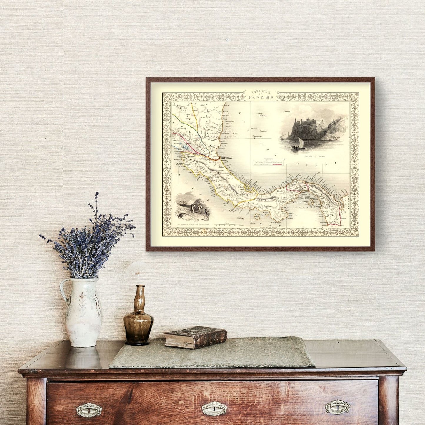 Vintage Map of Panama, 1851