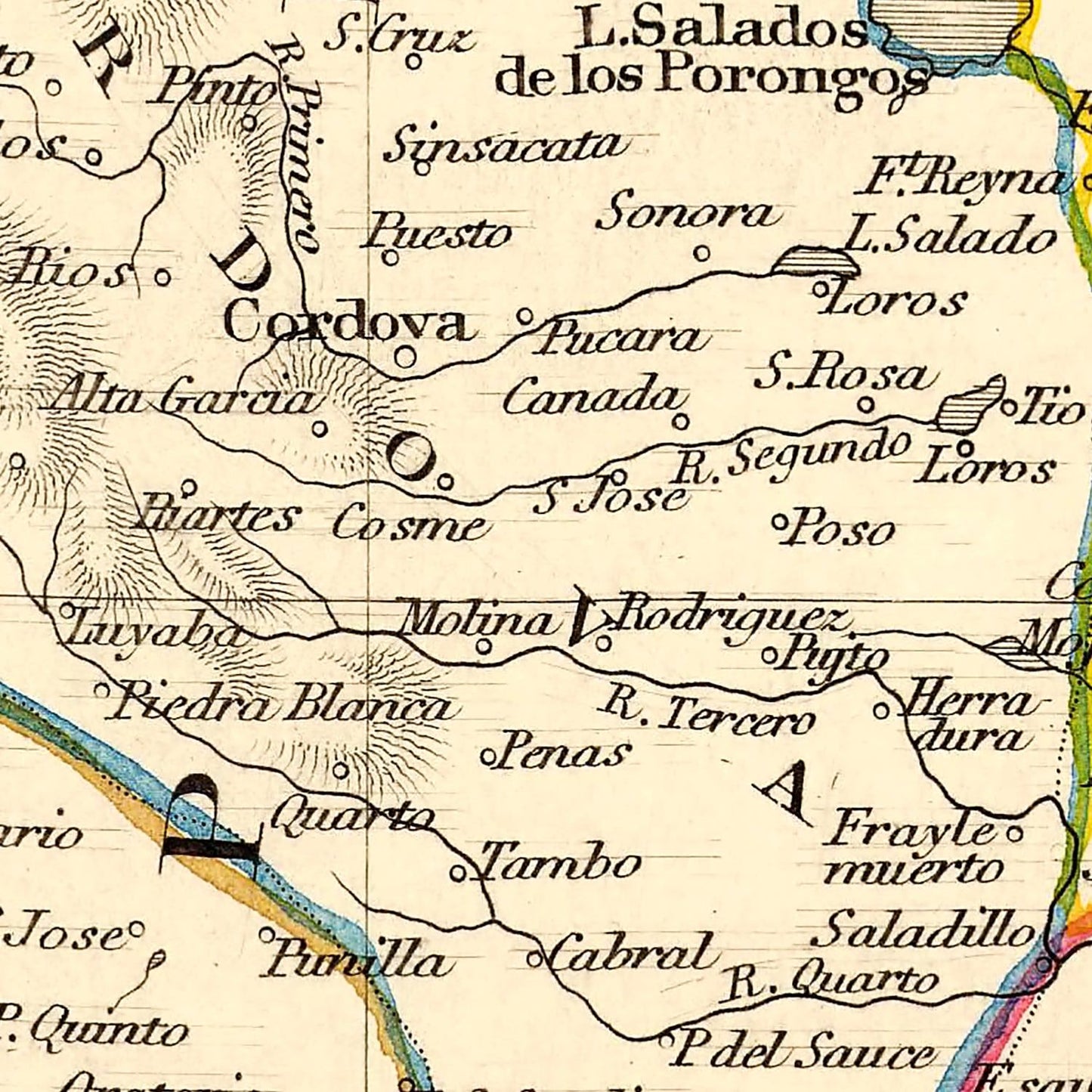 Vintage Map of Chile and La Plata, 1851