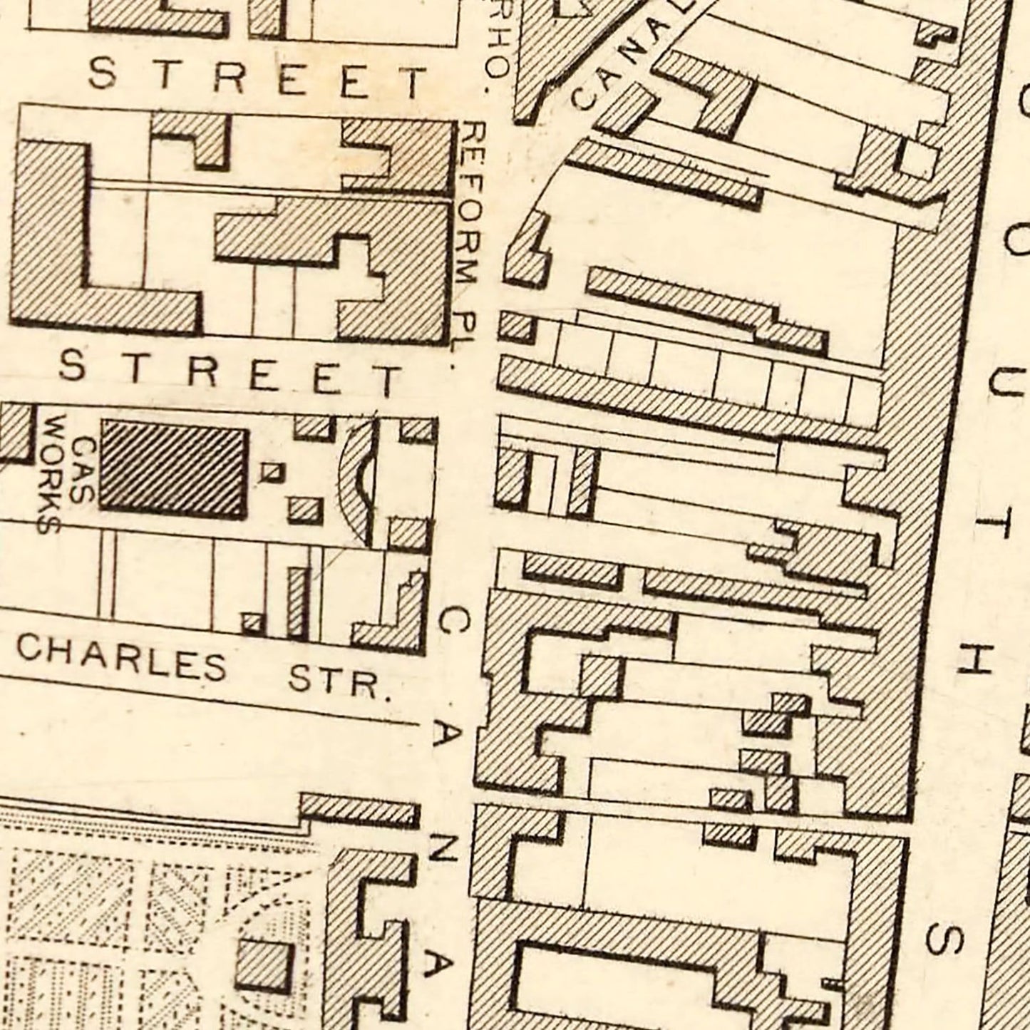 Vintage Map of Perth, Scotland, 1851