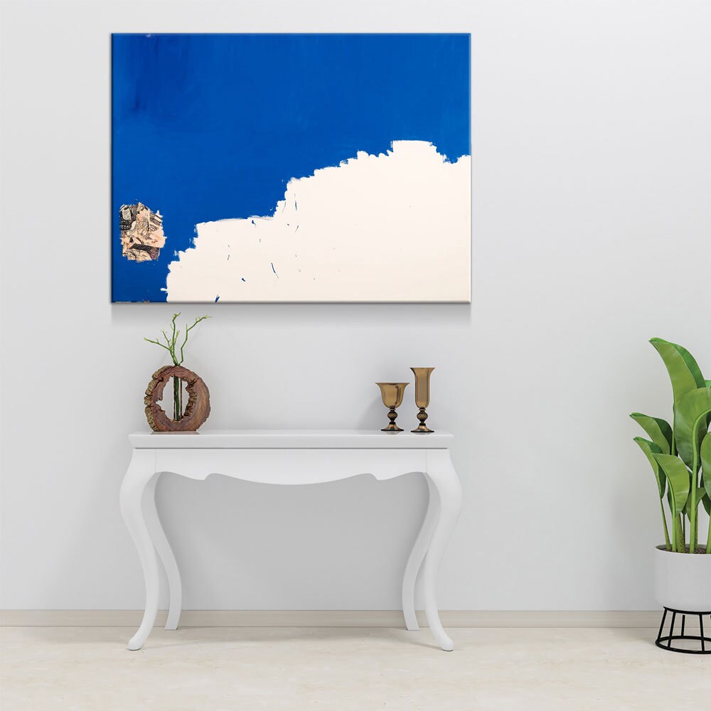 Untitled Blue Modern Abstract Canvas Wall Art