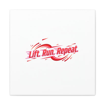 Lift Run Repeat Gym Motivation Canvas Wall Art