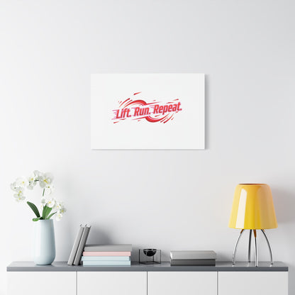 Lift Run Repeat Gym Motivation Canvas Wall Art