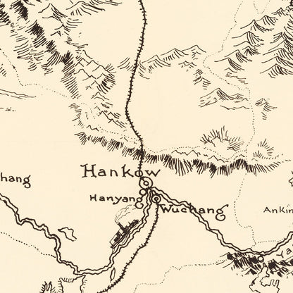 Vintage Picture Map of China, 1932