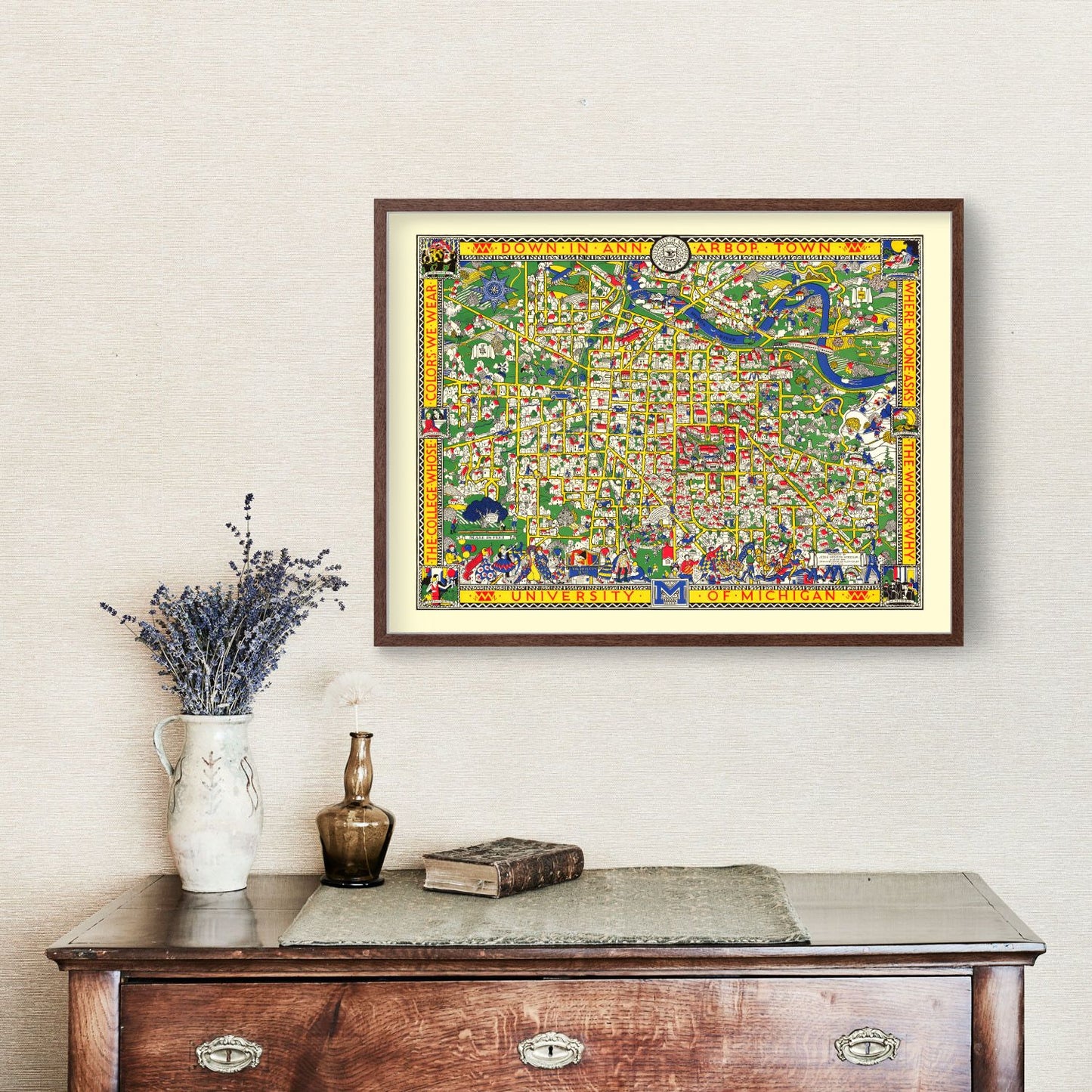 Vintage Map of University of Michigan, Ann Arbor, 1926
