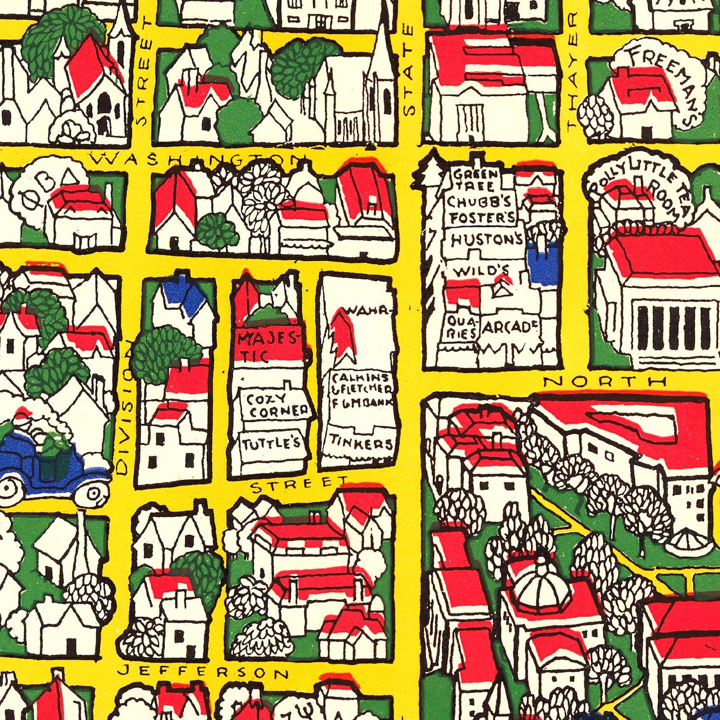 Vintage Map of University of Michigan, Ann Arbor, 1926