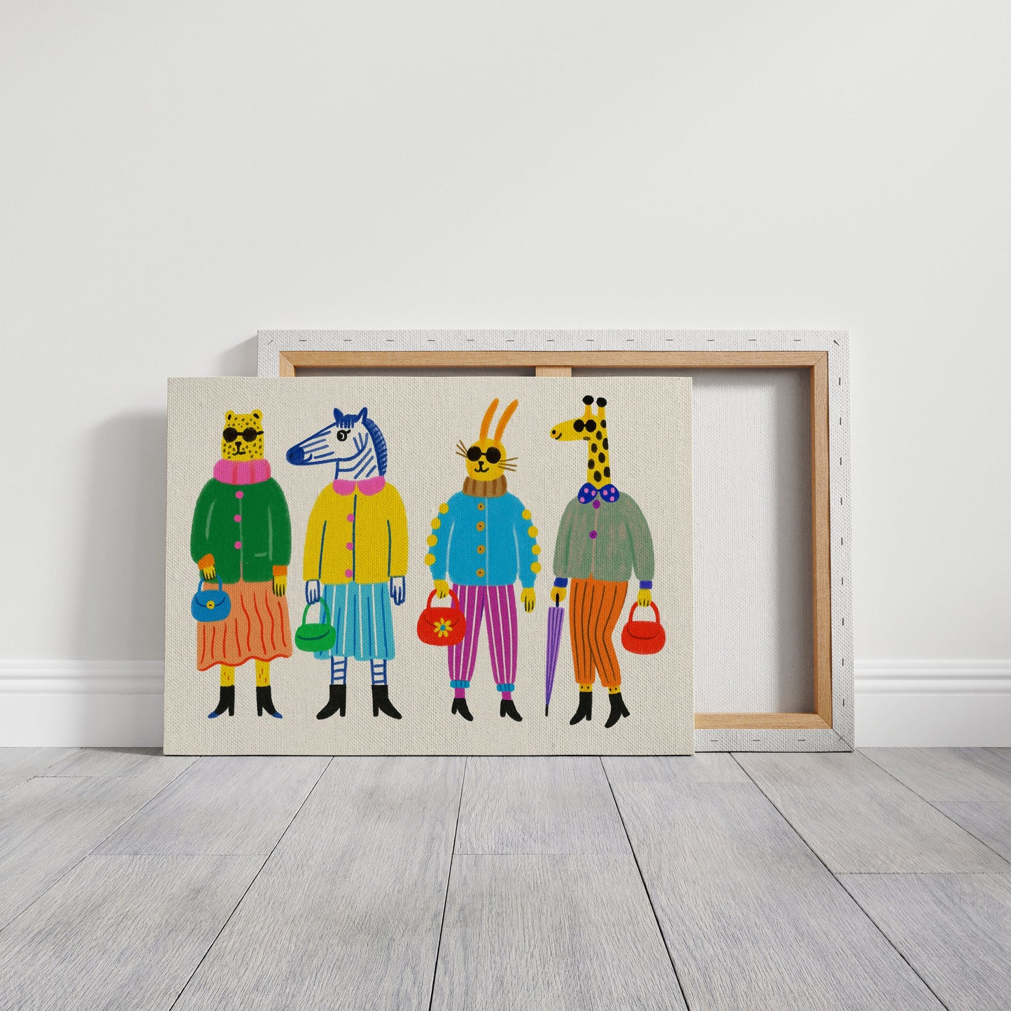 Fashion Herd Stylish Animal Friends Wall Art Print