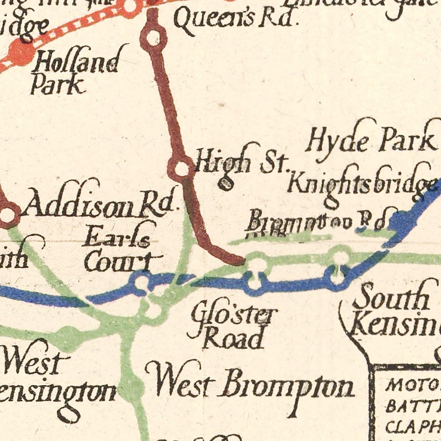 Vintage Subway Map of London, 1921