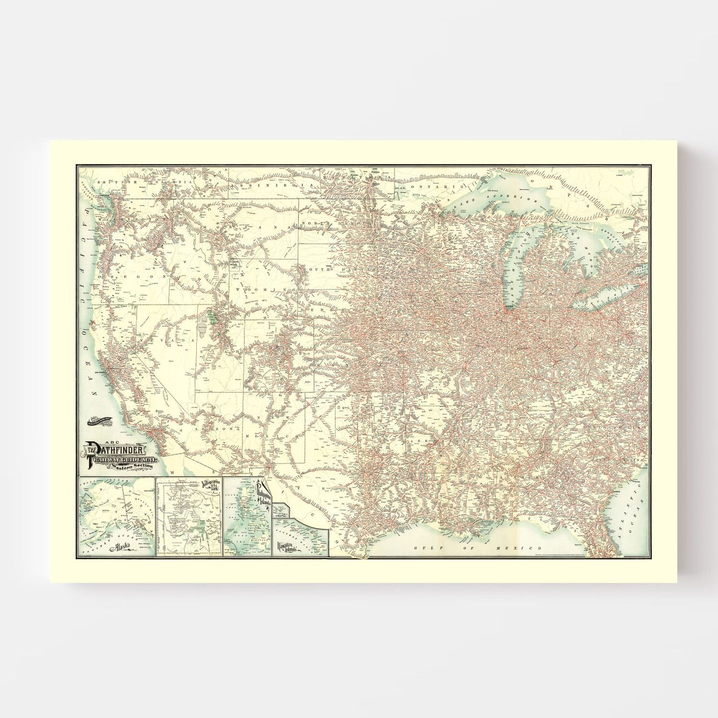 ABC Pathfinder Railway Guide Map, 1902