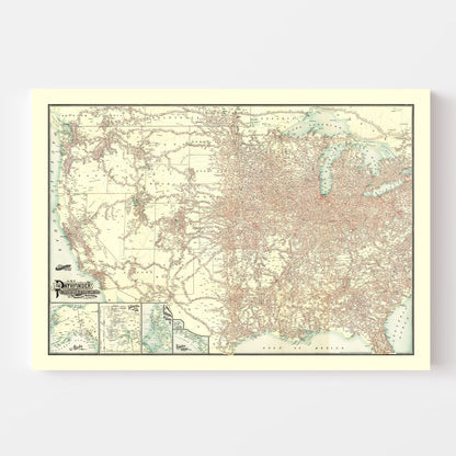 ABC Pathfinder Railway Guide Map, 1902