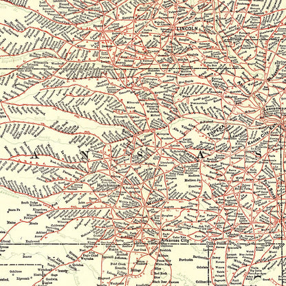 ABC Pathfinder Railway Guide Map, 1902