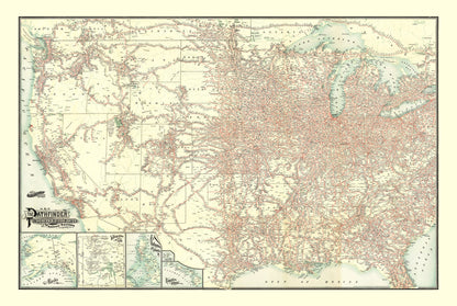 ABC Pathfinder Railway Guide Map, 1902