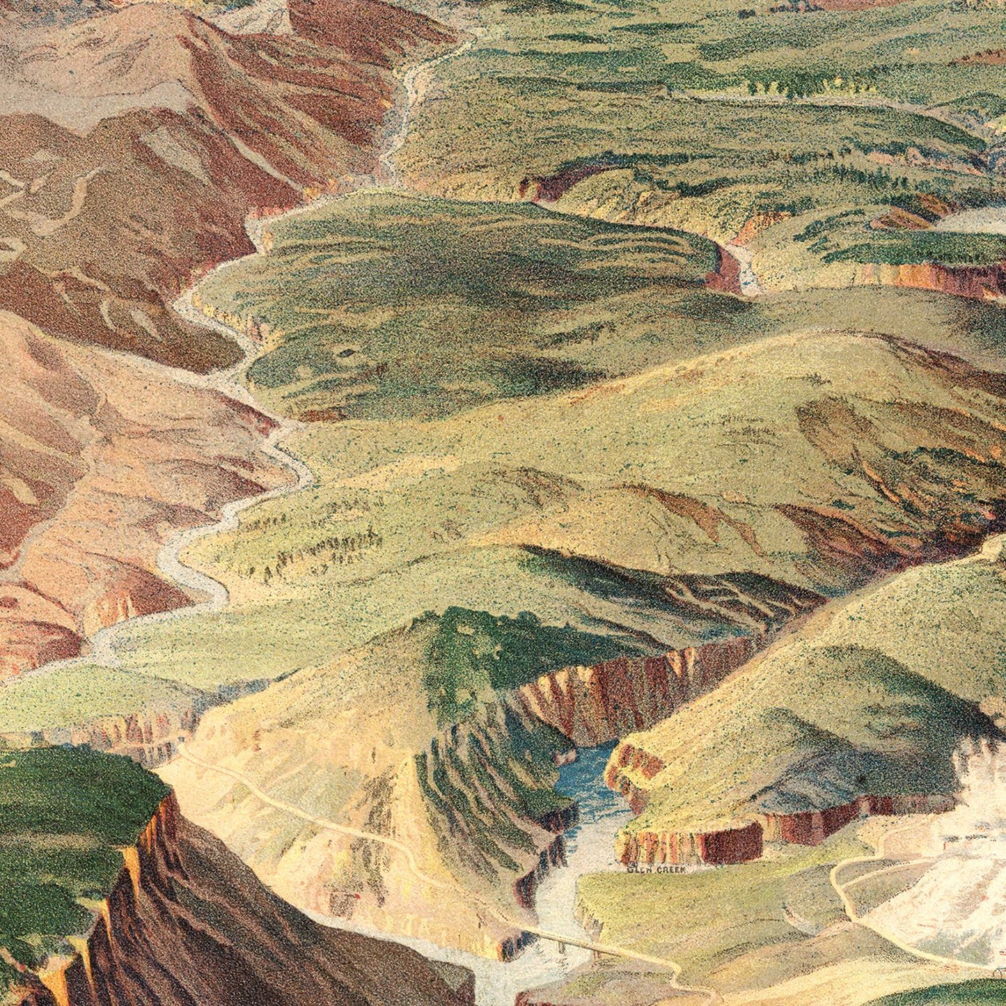 Yellowstone National Park Vintage Map, 1904 - Restored Print