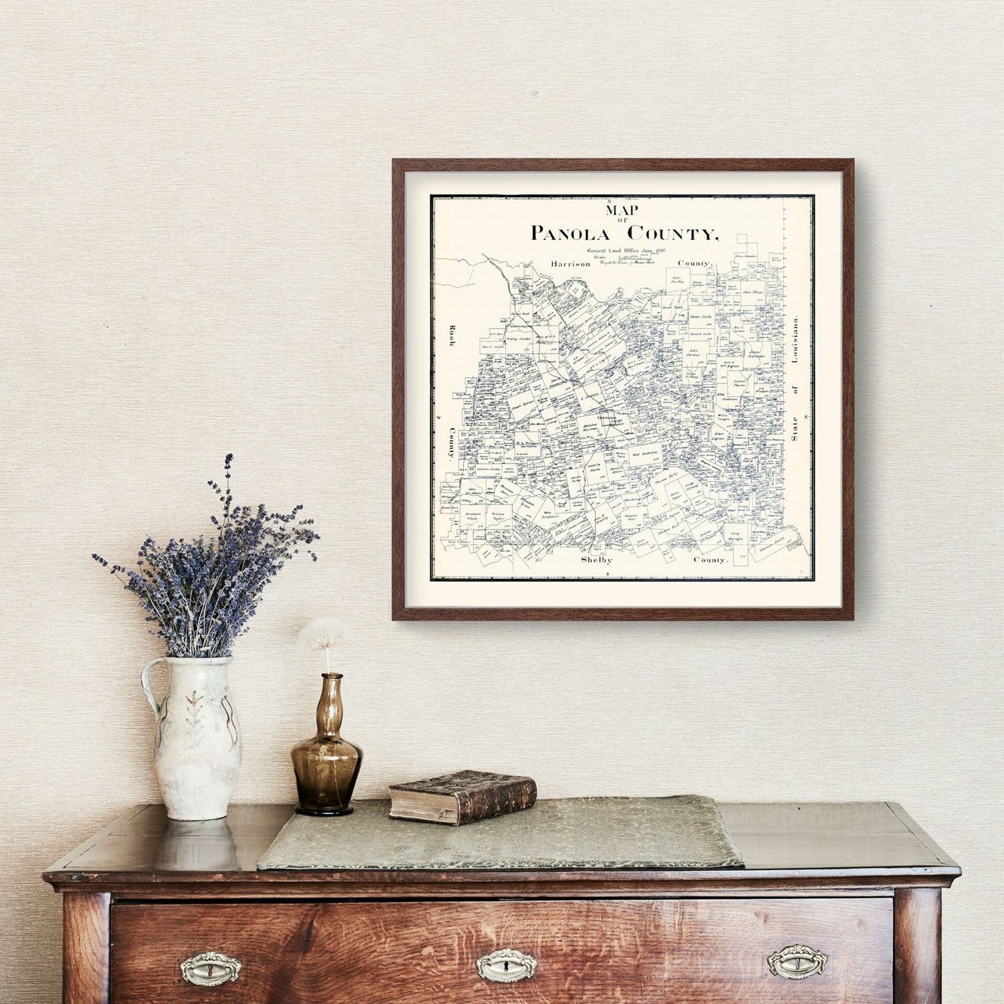 Vintage Map of Panola County, Texas, 1897