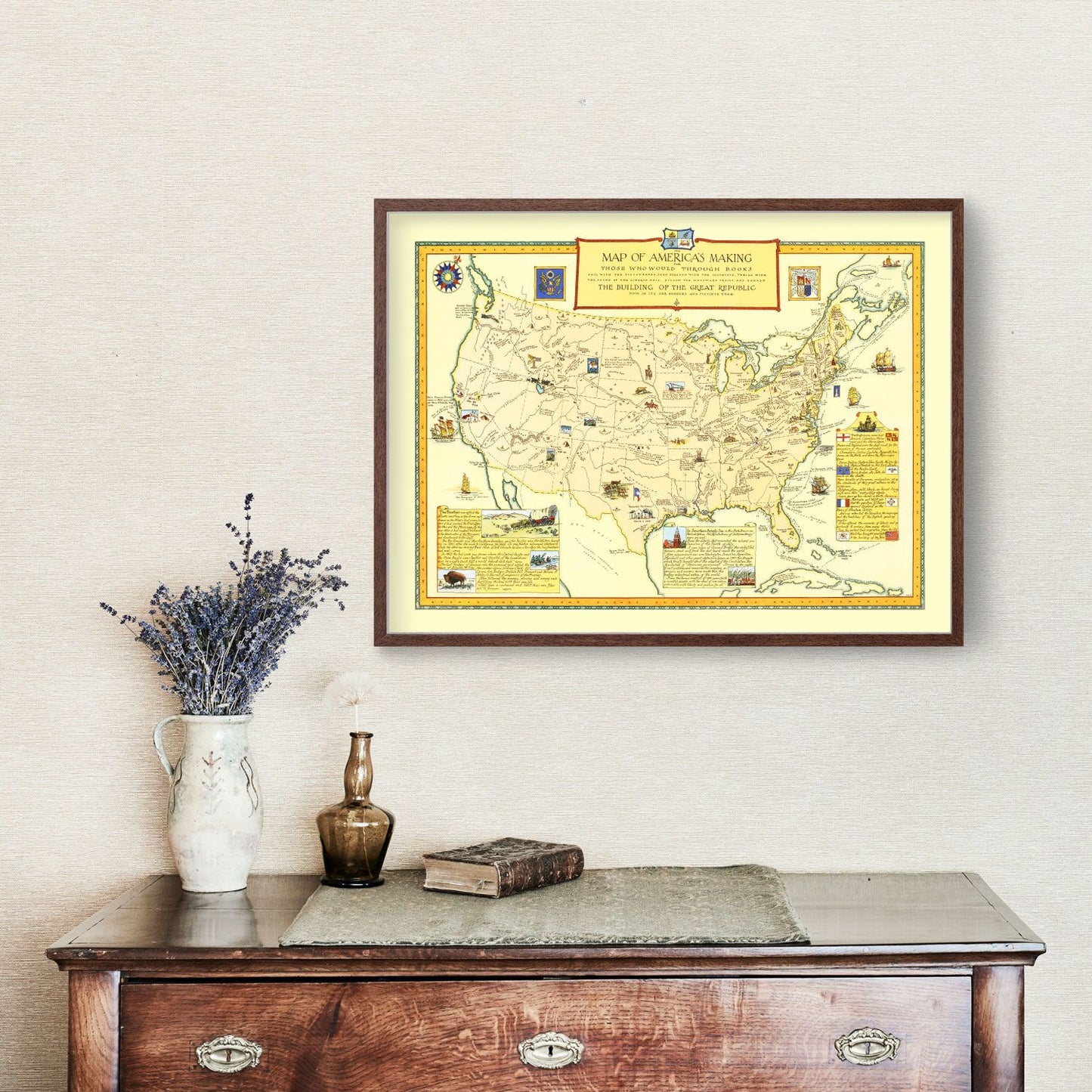 Vintage Map of America's Making, 1926