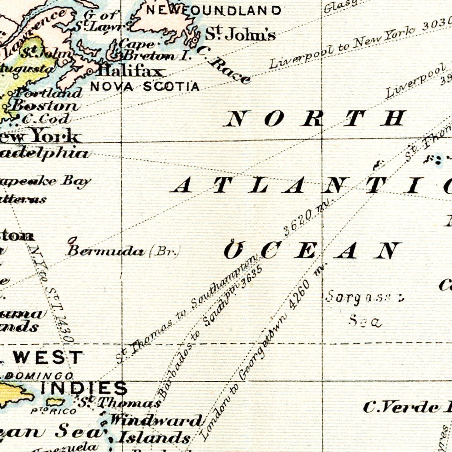 Vintage Map of the World, 1892