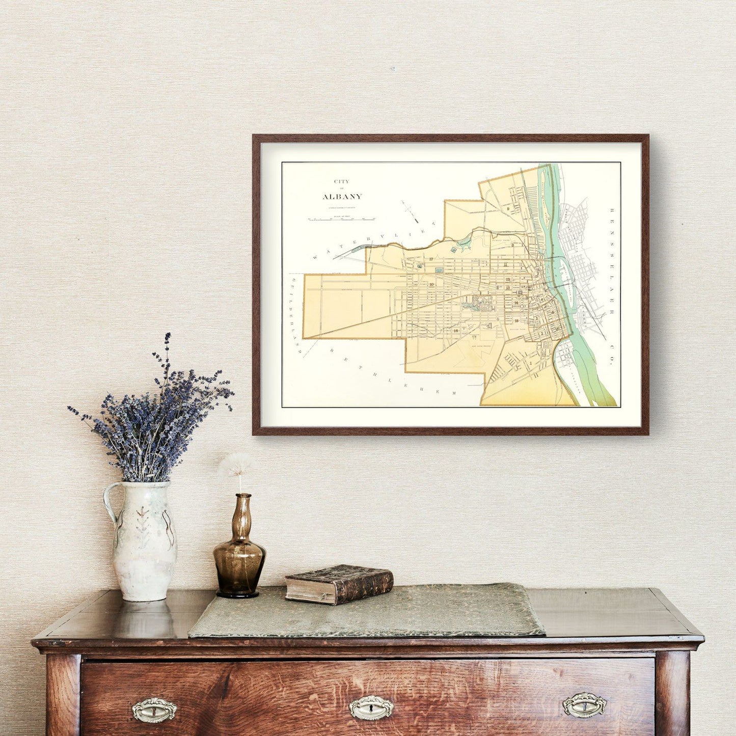 Vintage Map of Albany, New York, 1895
