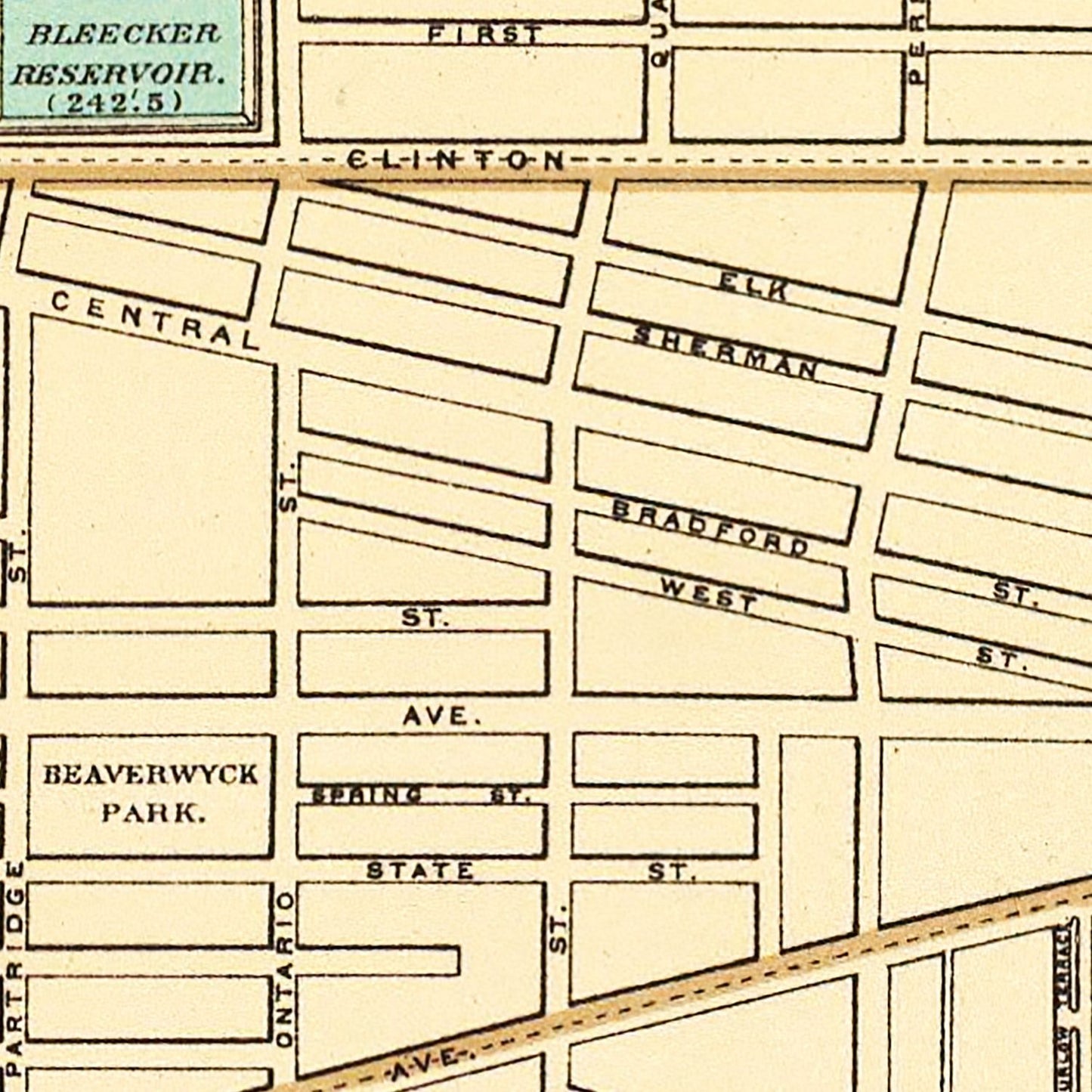 Vintage Map of Albany, New York, 1895