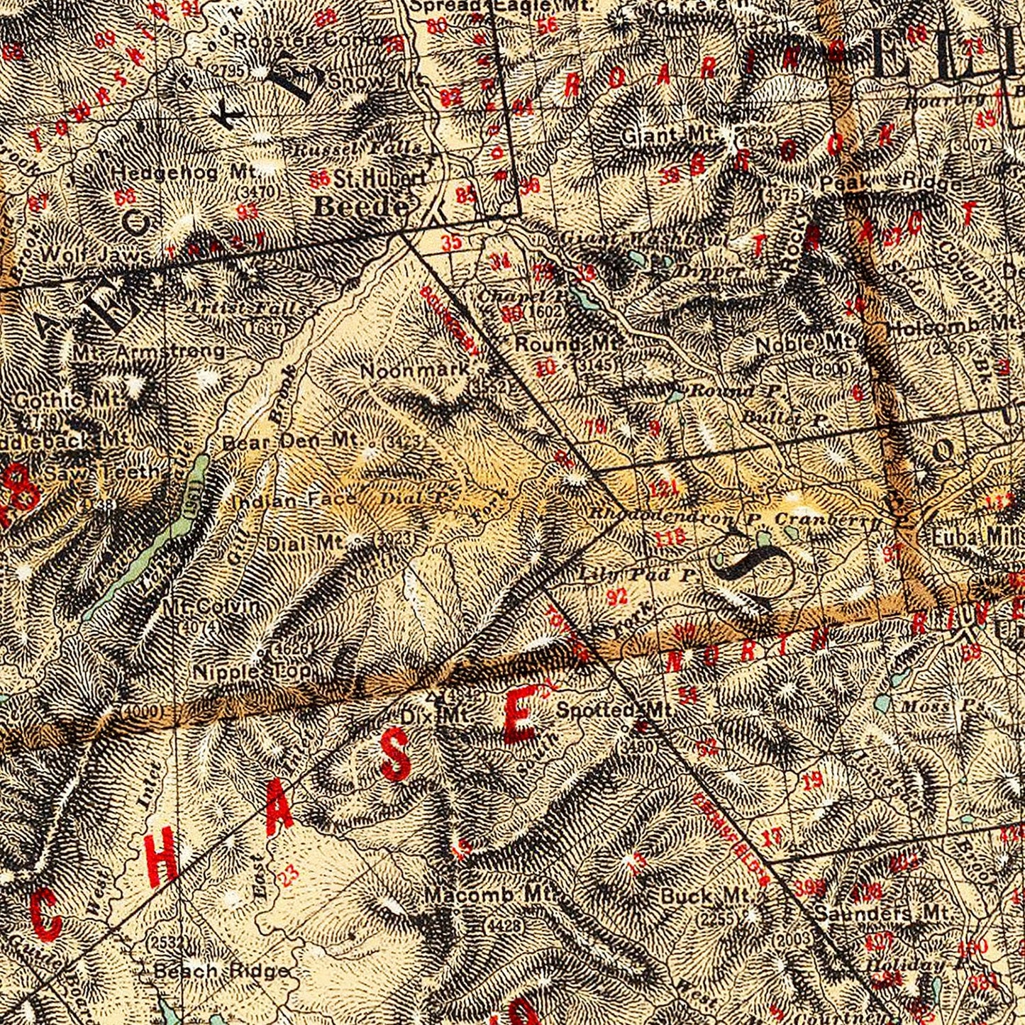 Vintage Map of Essex County, New York, 1895