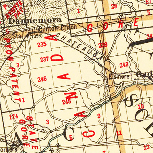 Vintage Map of Clinton County, New York, 1895