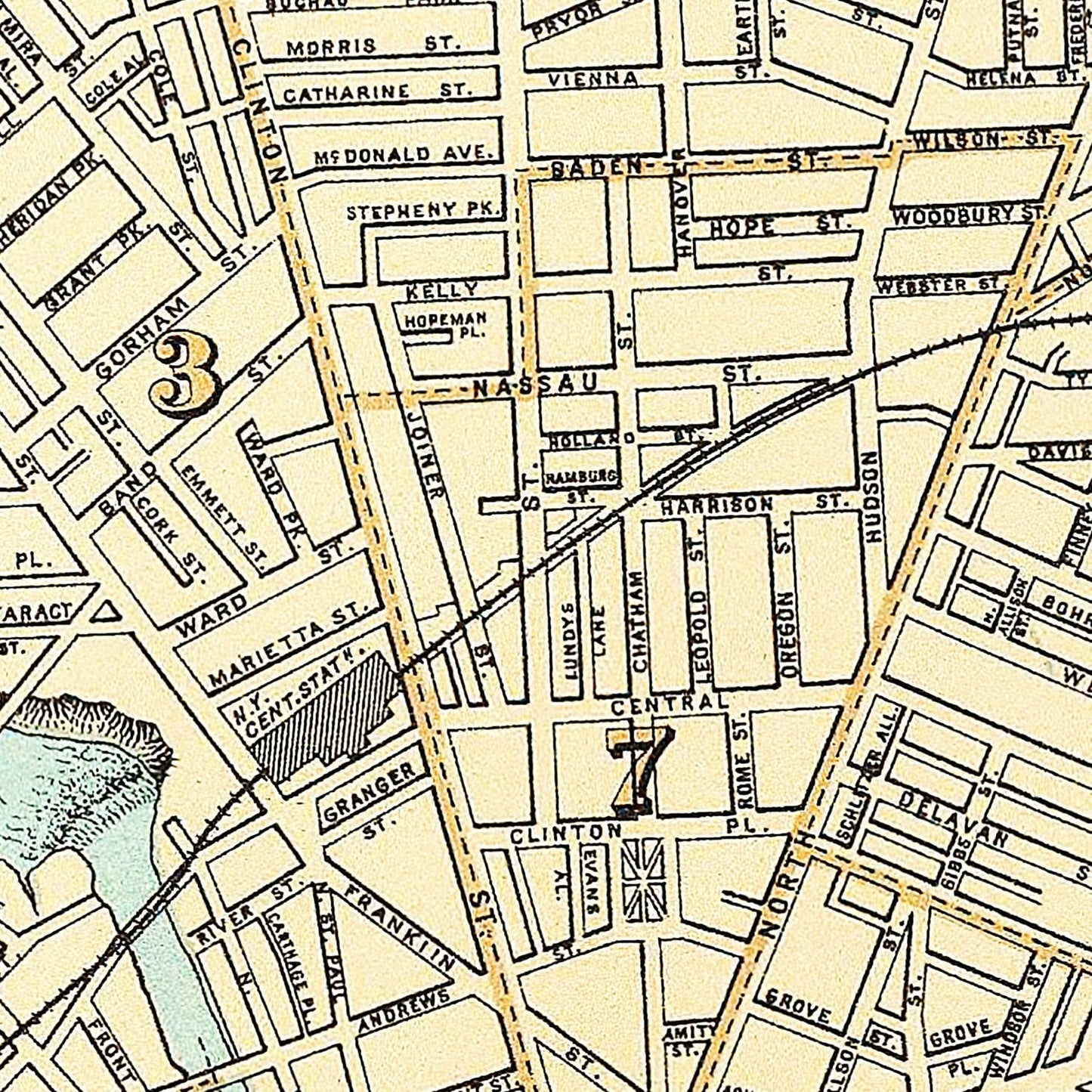 Vintage Map of Rochester, New York, 1895
