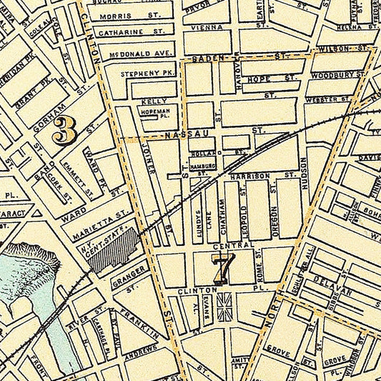 Vintage Map of Rochester, New York, 1895