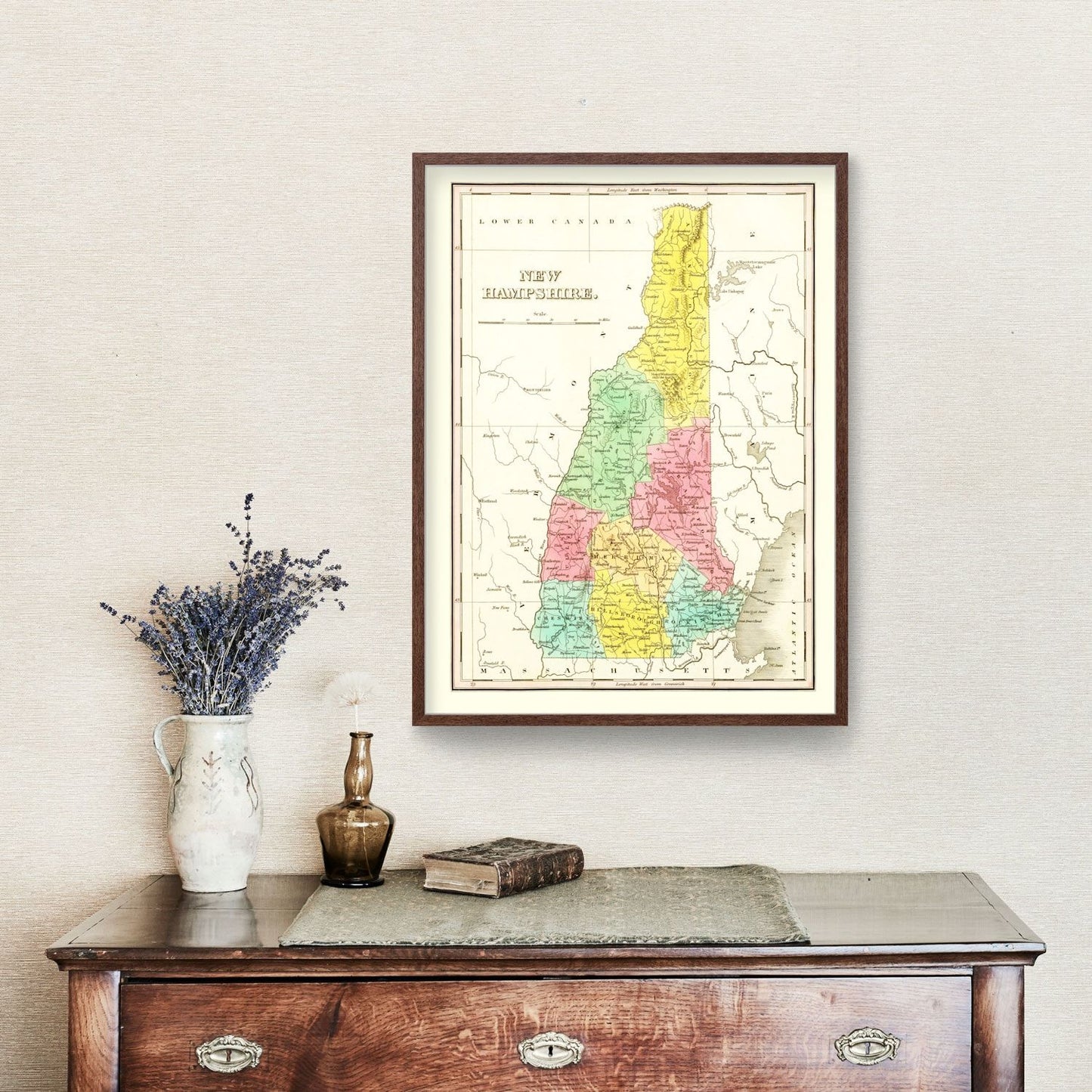 Vintage Map of New Hampshire, 1831