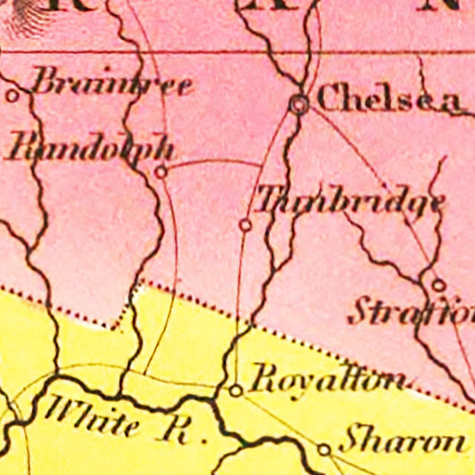 Vintage Map of Vermont, 1831