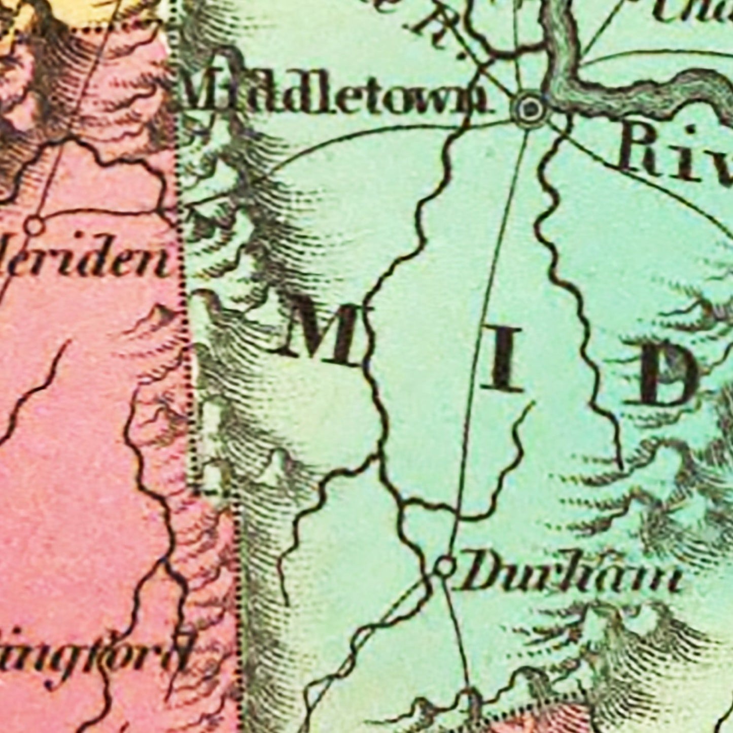 Vintage Map of Connecticut, 1831