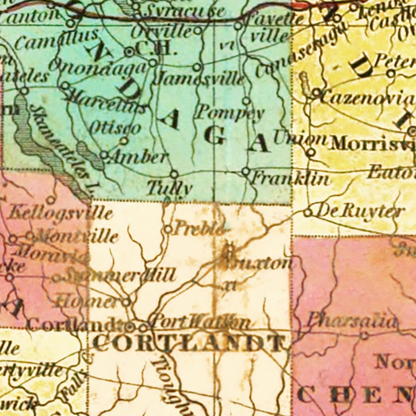 Vintage Map of New York State, 1831