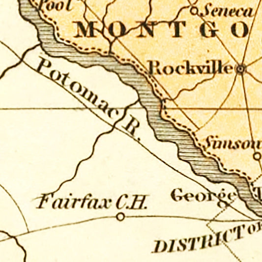 Vintage Map of Maryland, 1831
