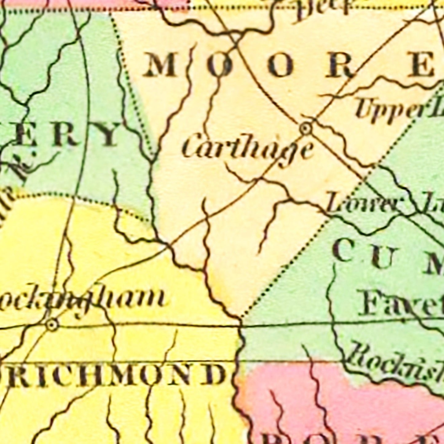Vintage Map of North Carolina, 1831