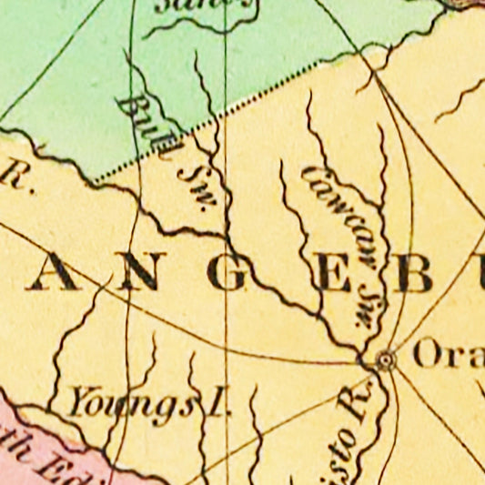 Vintage Map of South Carolina, 1831