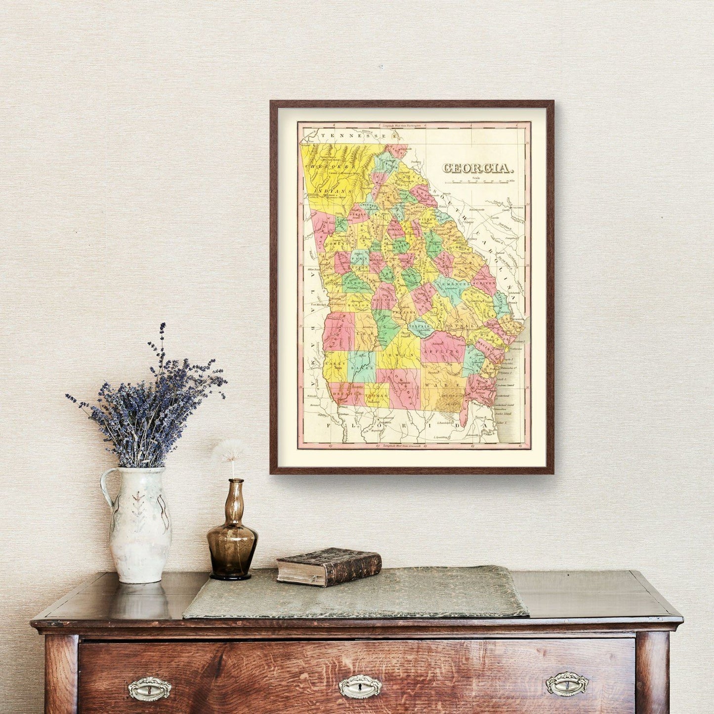 Vintage Map of Georgia, 1831
