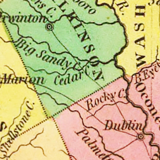 Vintage Map of Georgia, 1831