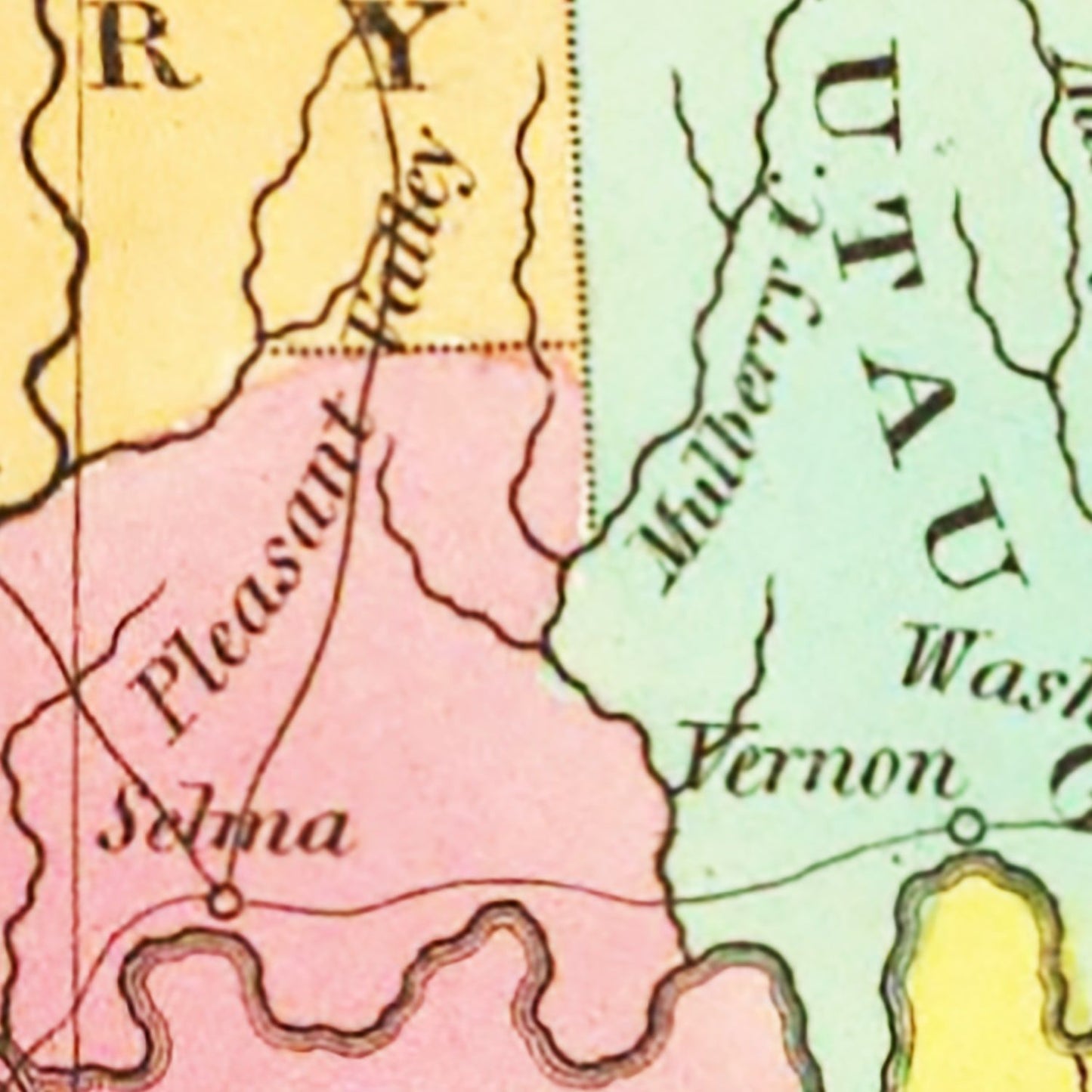 Vintage Map of Alabama, 1831