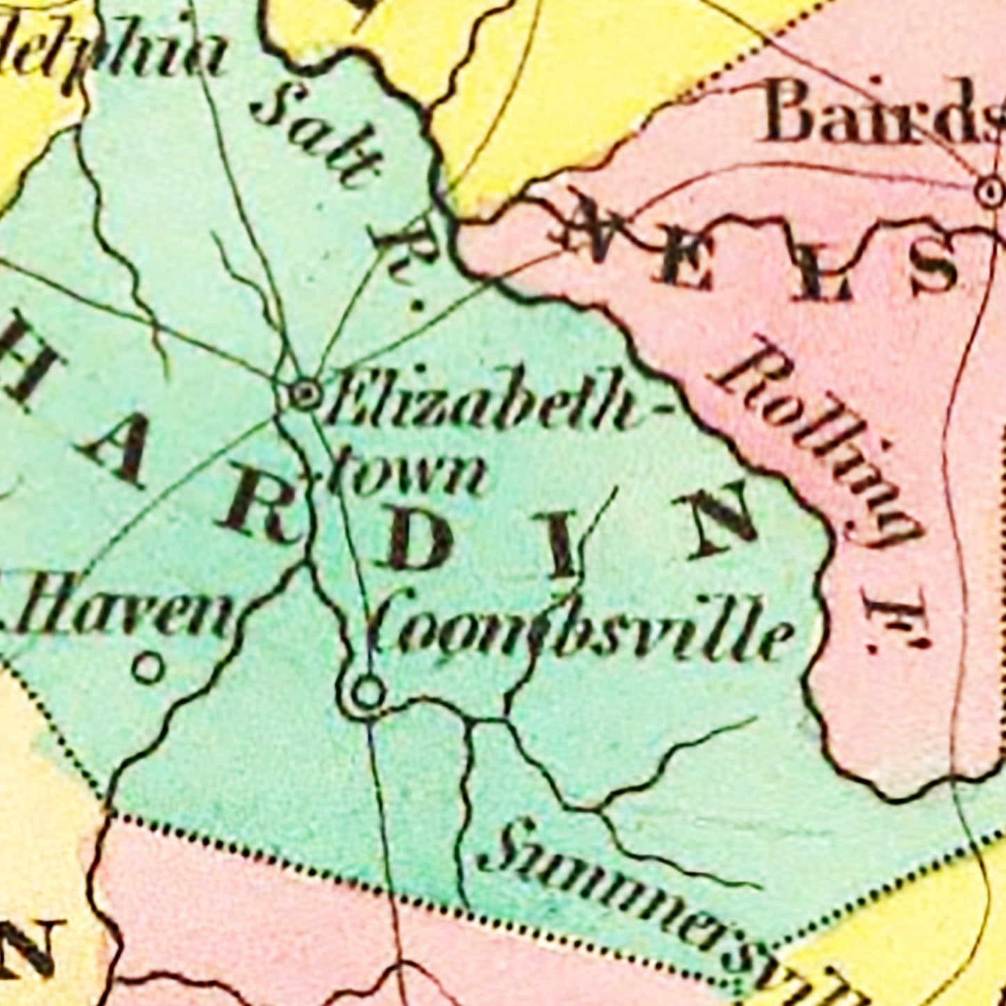 Vintage Map of Tennessee, 1831