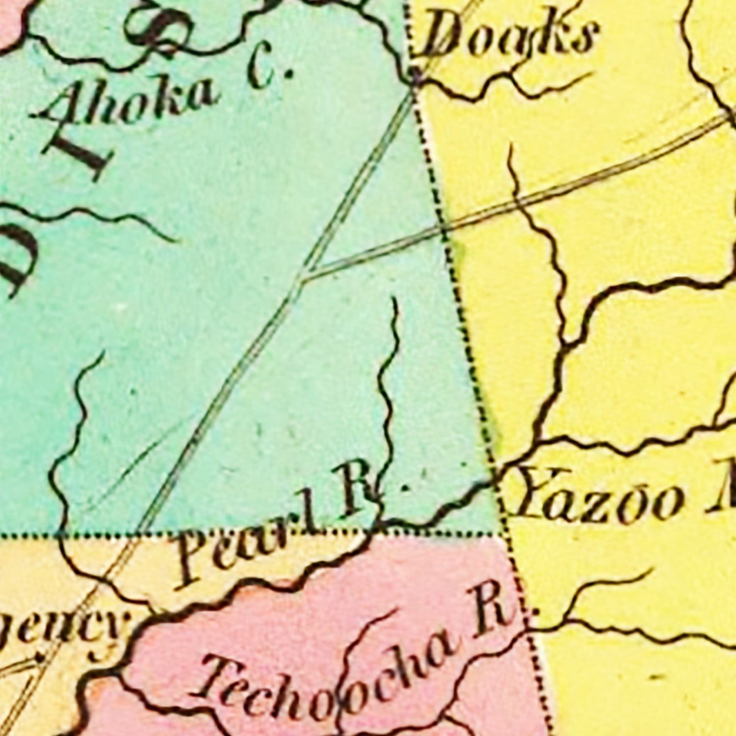 Vintage Map of Mississippi, 1831