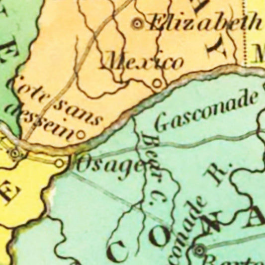 Vintage Map of Missouri, 1831