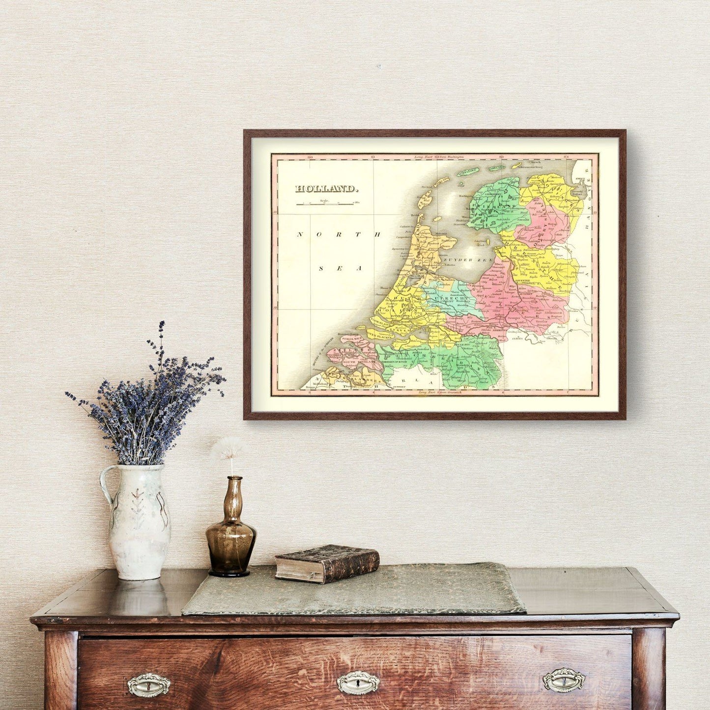 Vintage Map of Holland, 1831