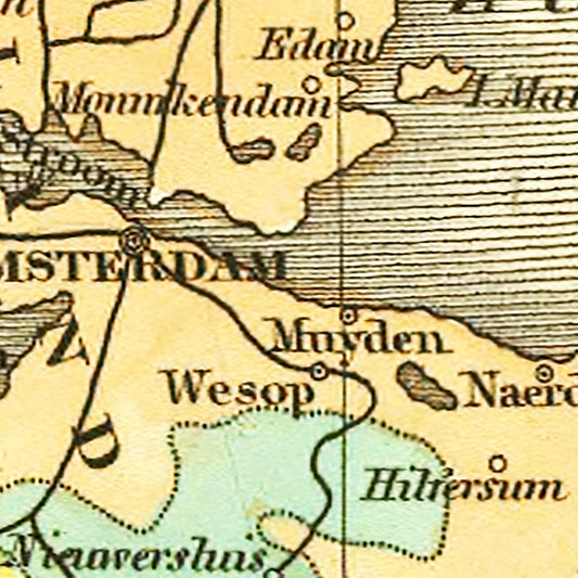 Vintage Map of Holland, 1831
