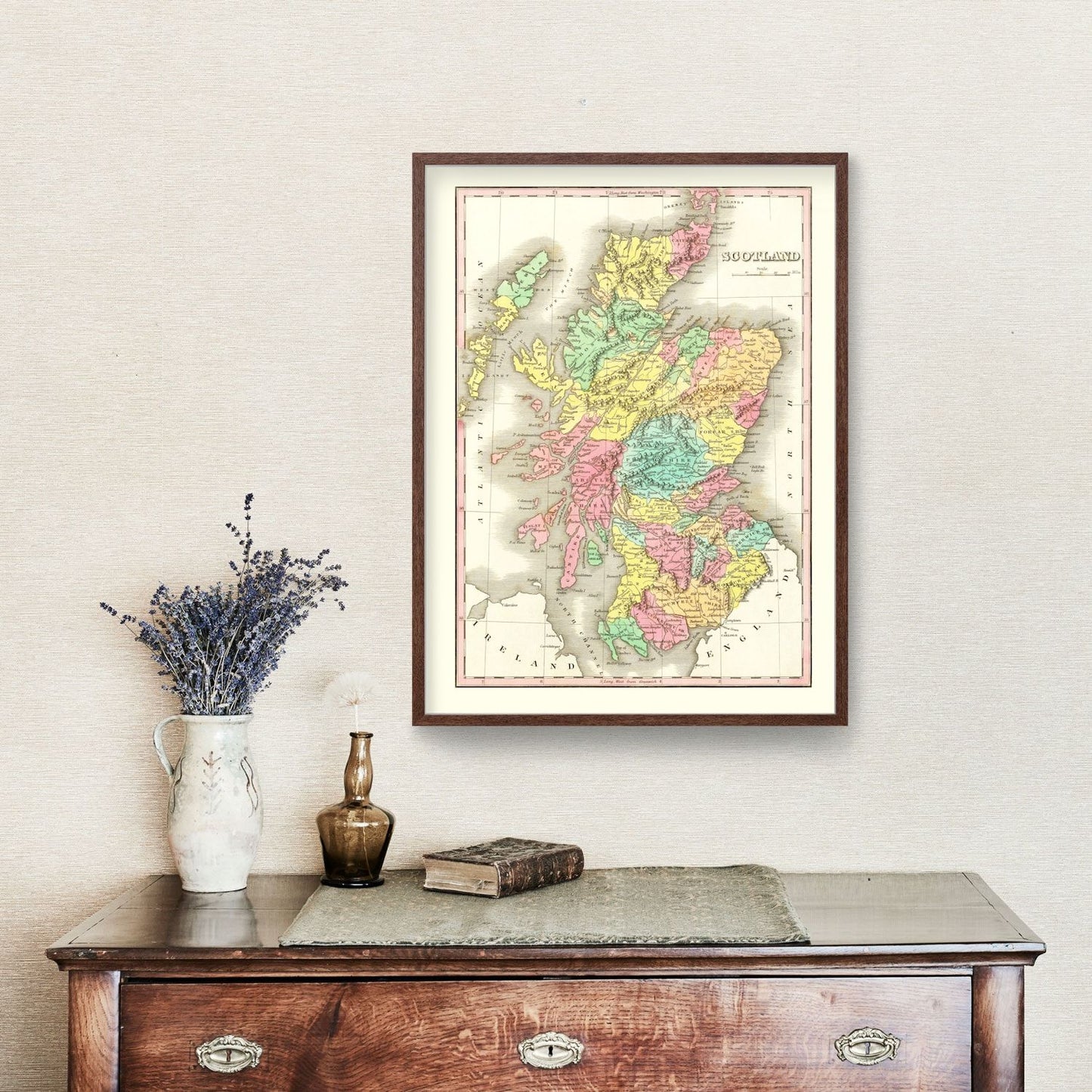 Vintage Map of Scotland, 1831