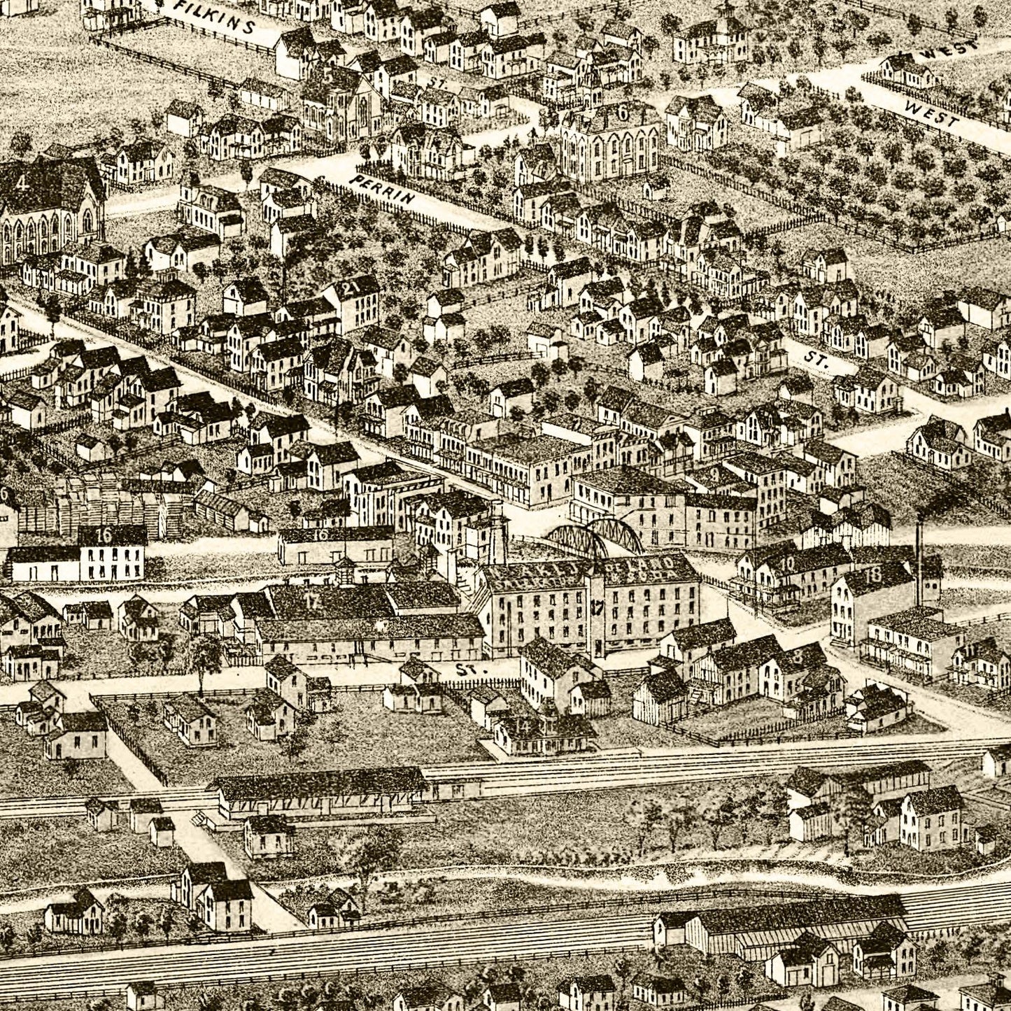 Vintage Map of Fairport, New York, 1885