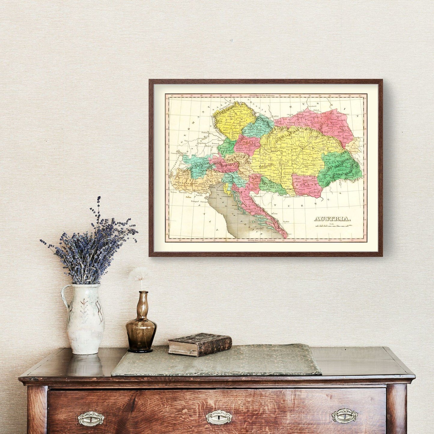 Vintage Map of Austria, 1831
