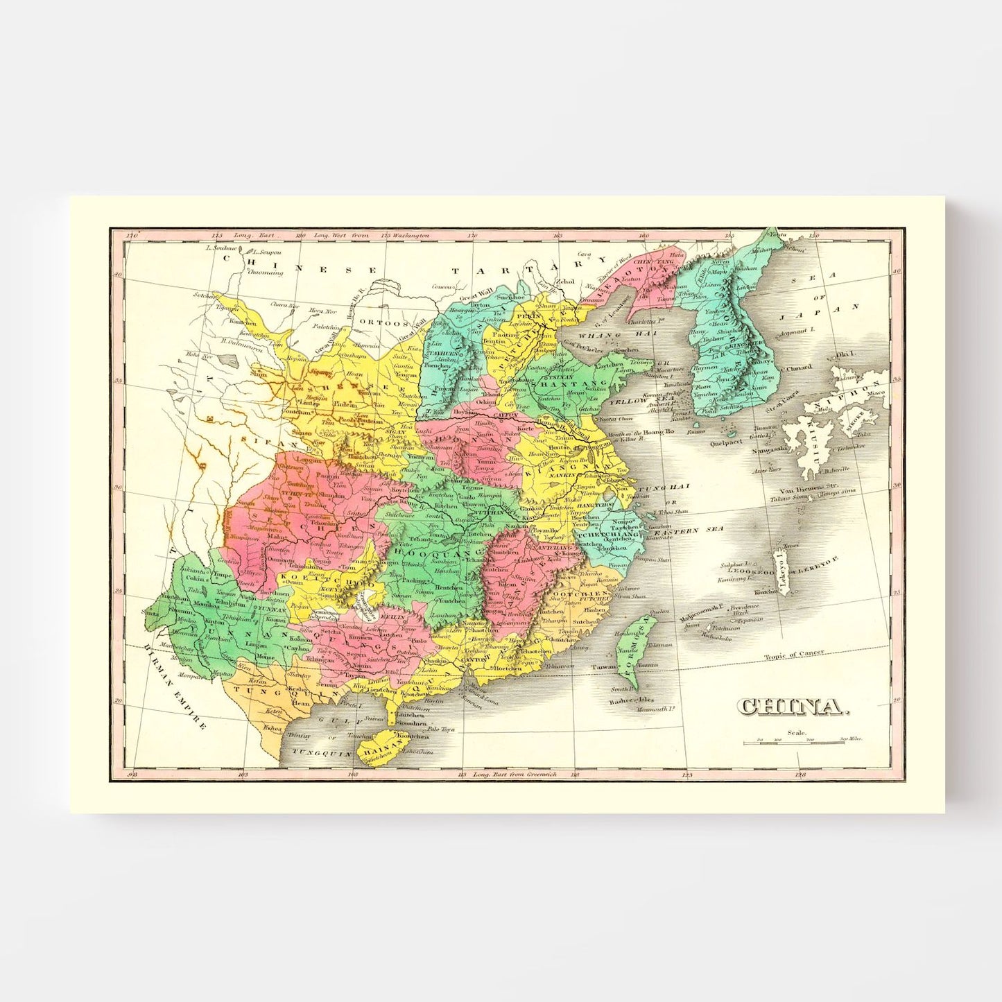 Vintage Map of China, 1831